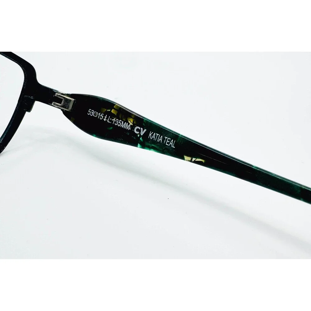 BCBGMAXAZRIA Eyeglasses Womens Teal Katia Rectangular Frame 53-15-135